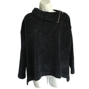 Banana Republic Women’s Cowl Neck J Velvet Cord Navy Sweater - XS